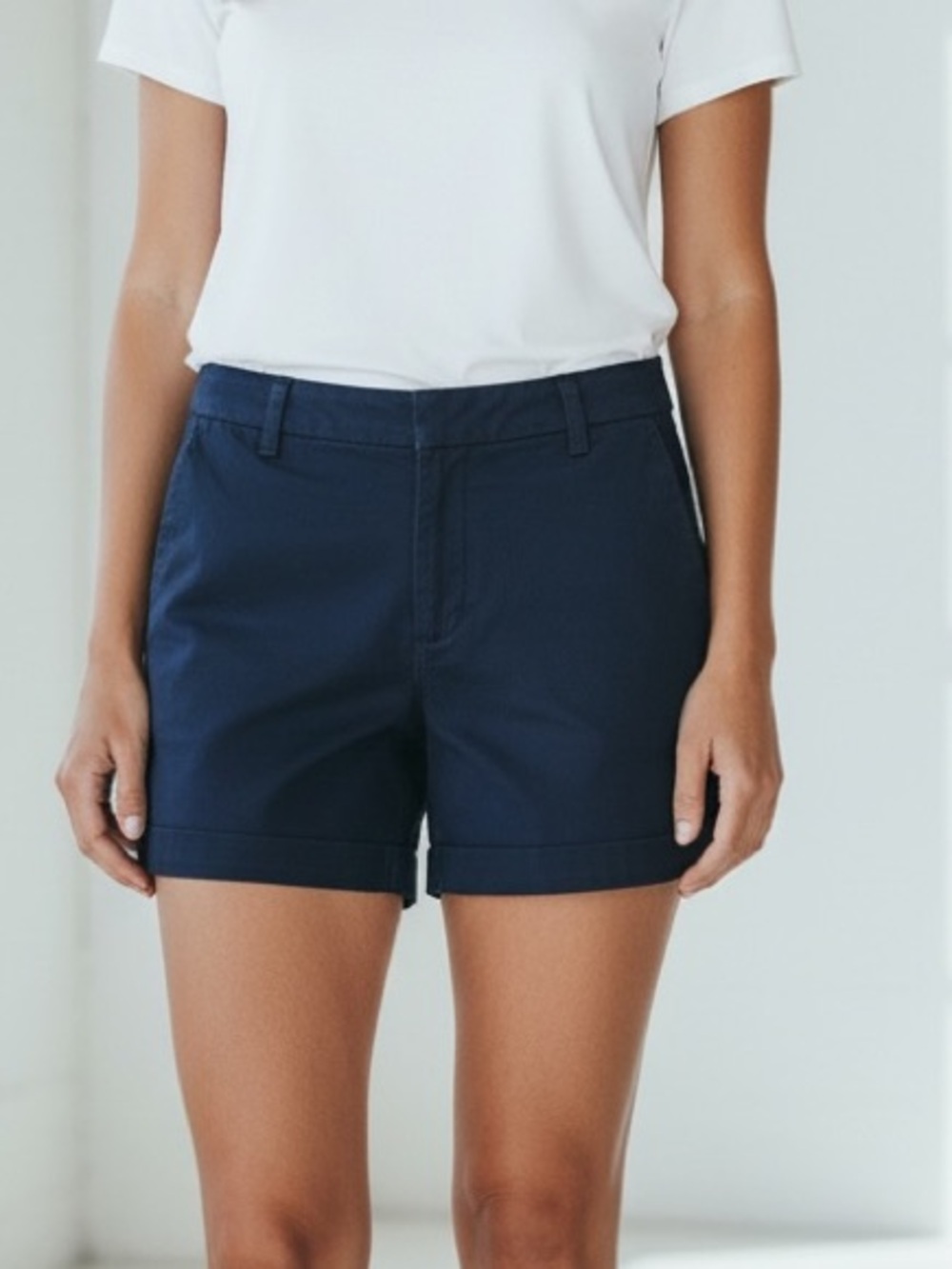 Nautica Navy Women's Tailored Chino Shorts